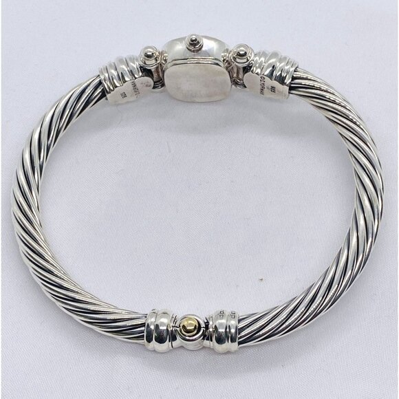 David Yurman Hinge Watch Case Bangle Bracelet 925 585 14k 8.5" - Picture 8 of 10